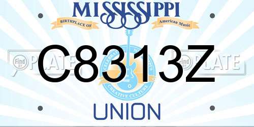 C8313Z Mississippi License Plate