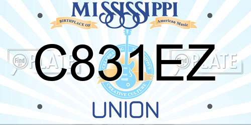 C831EZ Mississippi License Plate