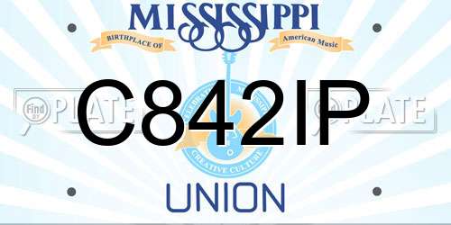 C842IP Mississippi License Plate