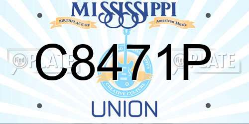 C8471P Mississippi License Plate