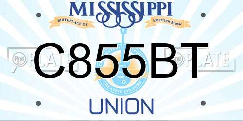 C855BT Mississippi License Plate