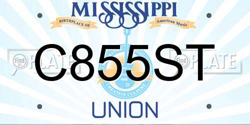 C855ST Mississippi License Plate