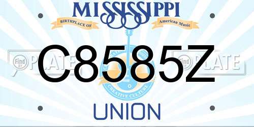 C8585Z Mississippi License Plate