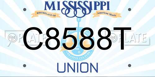 C8588T Mississippi License Plate