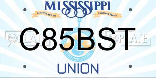 C85BST Mississippi License Plate