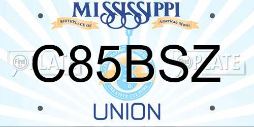 C85BSZ Mississippi License Plate