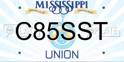 C85SST Mississippi License Plate