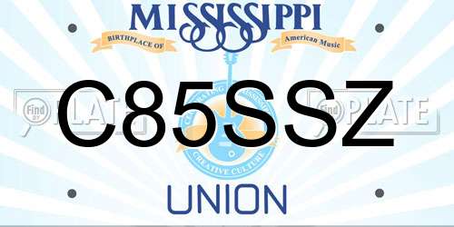 C85SSZ Mississippi License Plate
