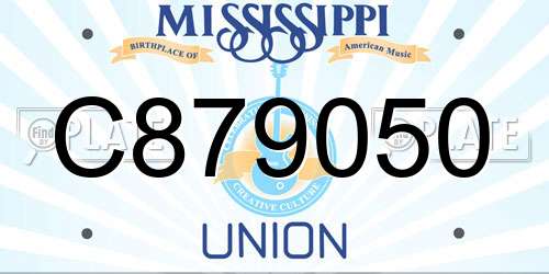 C879050 Mississippi License Plate