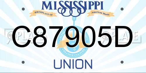 C87905D Mississippi License Plate