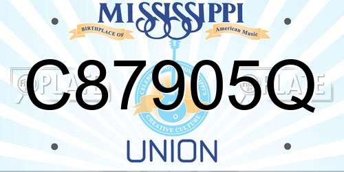 C87905Q Mississippi License Plate