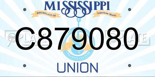 C879080 Mississippi License Plate