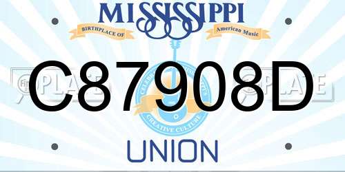 C87908D Mississippi License Plate