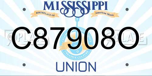 C87908O Mississippi License Plate