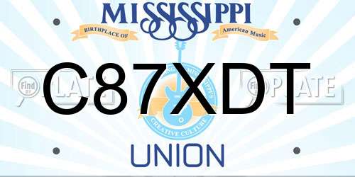 C87XDT Mississippi License Plate