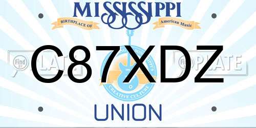 C87XDZ Mississippi License Plate