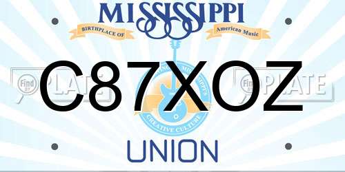 C87XOZ Mississippi License Plate