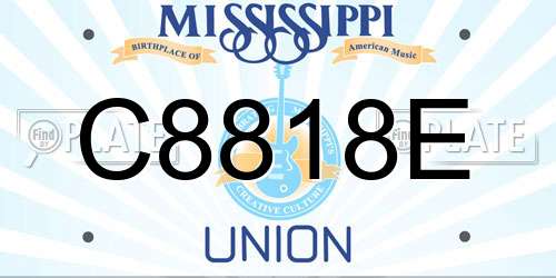 C8818E Mississippi License Plate