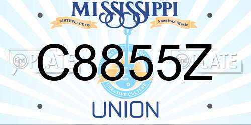 C8855Z Mississippi License Plate