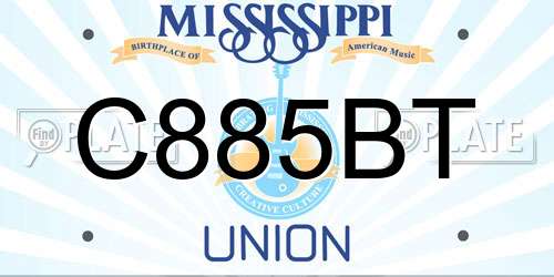 C885BT Mississippi License Plate
