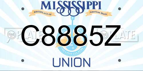 C8885Z Mississippi License Plate