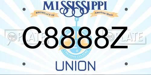 C8888Z Mississippi License Plate