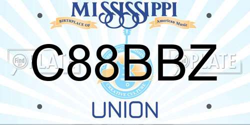 C88BBZ Mississippi License Plate