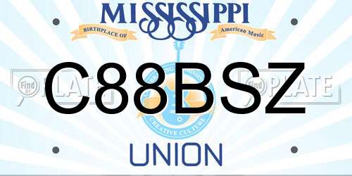 C88BSZ Mississippi License Plate
