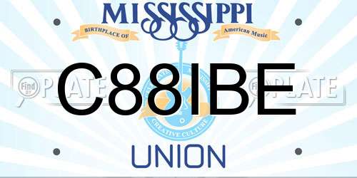 C88IBE Mississippi License Plate