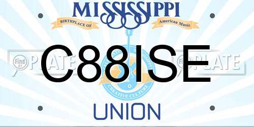 C88ISE Mississippi License Plate