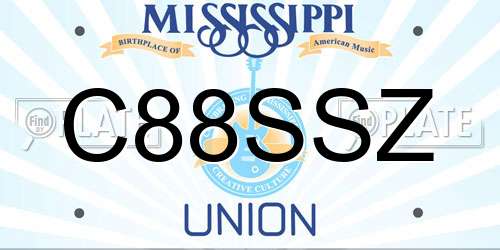 C88SSZ Mississippi License Plate