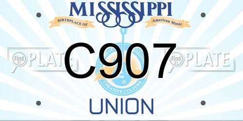 C907 Mississippi License Plate