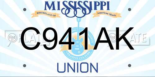 C941AK Mississippi License Plate