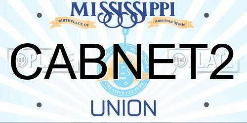 CABNET2 Mississippi License Plate