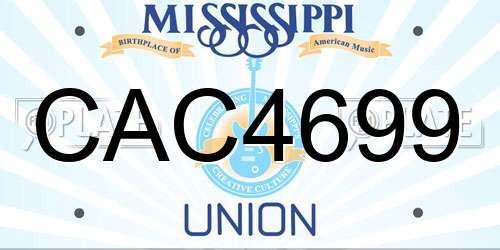 CAC4699 Mississippi License Plate