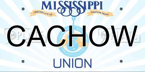 CACHOW Mississippi License Plate