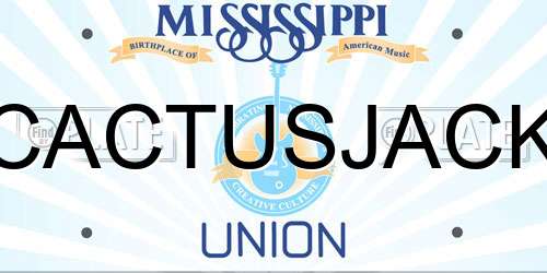 CACTUSJACK Mississippi License Plate