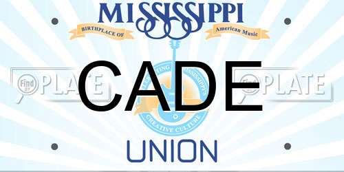 CADE Mississippi License Plate