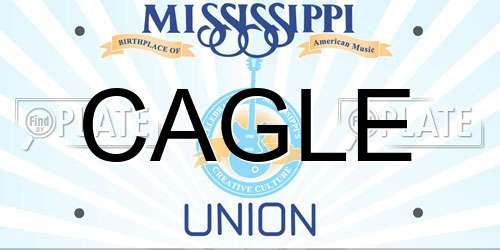 CAGLE Mississippi License Plate