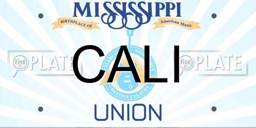 CALI Mississippi License Plate