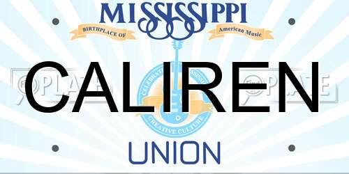 CALIREN Mississippi License Plate