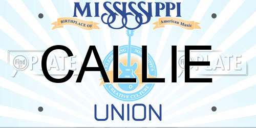 CALLIE Mississippi License Plate