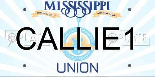 CALLIE1 Mississippi License Plate