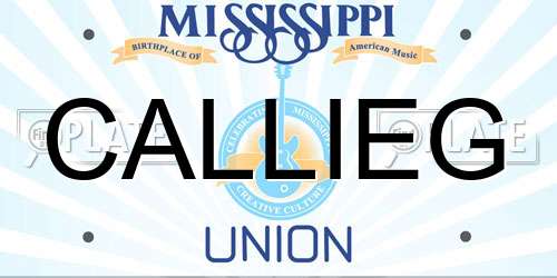 CALLIEG Mississippi License Plate