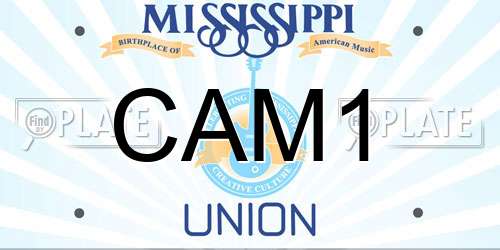 CAM1 Mississippi License Plate