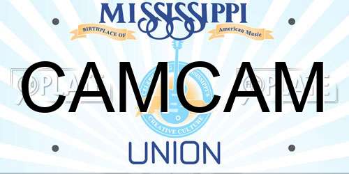 CAMCAM Mississippi License Plate