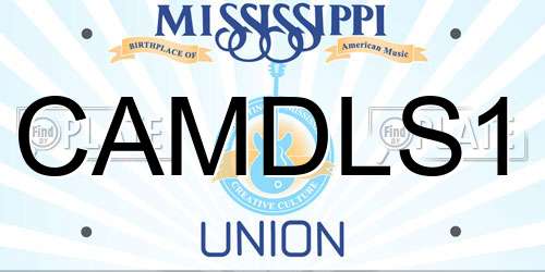 CAMDLS1 Mississippi License Plate