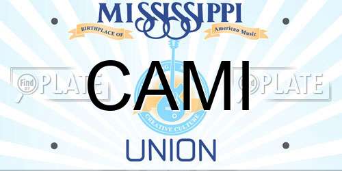 CAMI Mississippi License Plate