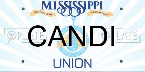 CANDI Mississippi License Plate