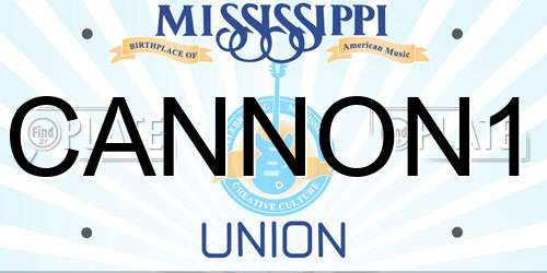 CANNON1 Mississippi License Plate